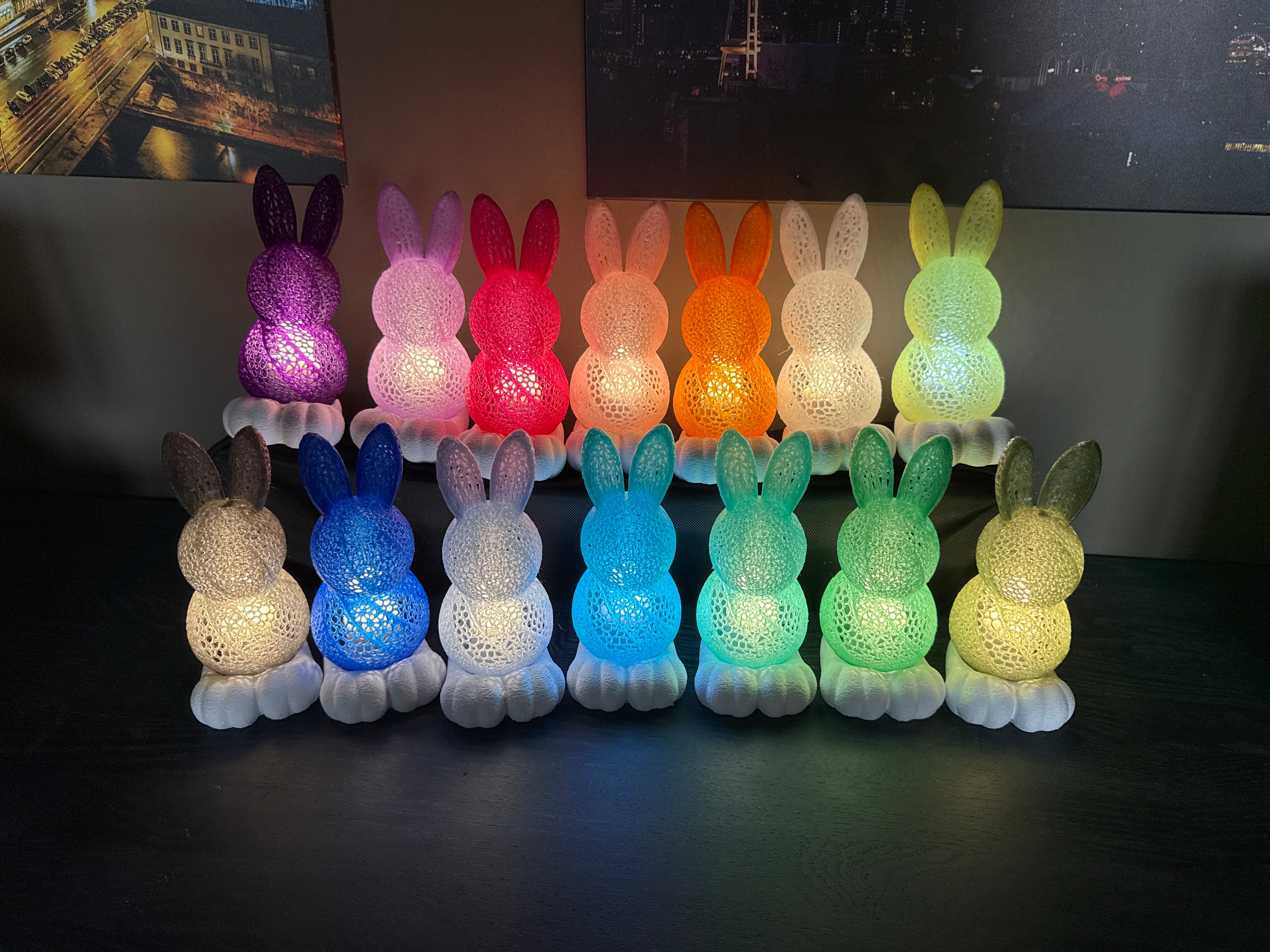 Osterhasen mit LED Beleuchtung