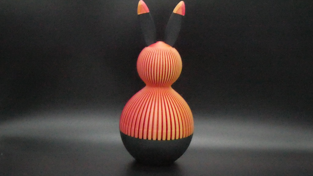 Japandi Osterhase (Geschenkfach) Rotgold / Schwarz (matt)