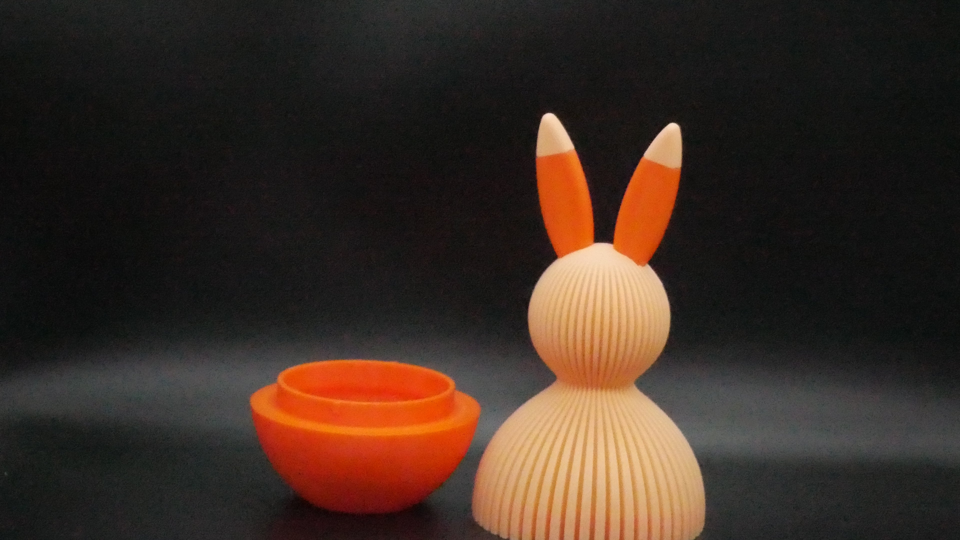 Japandi Osterhase (Geschenkfach) Peach / Orange