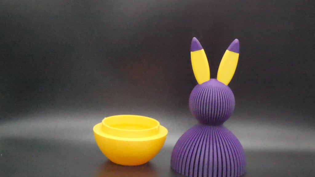 Japandi Osterhase (Geschenkfach) Lila / Gelb
